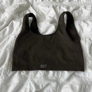 Set active sculptflex brown sports bra XS - Espresso